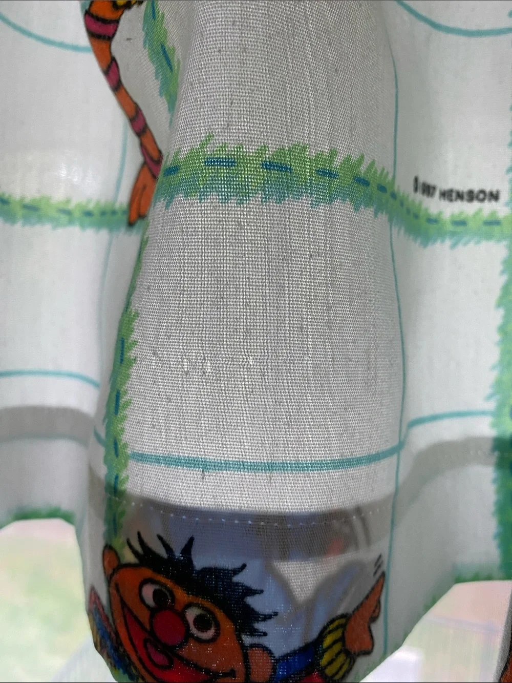 VTG ‘97 Sesame Street Bedsheet Curtains